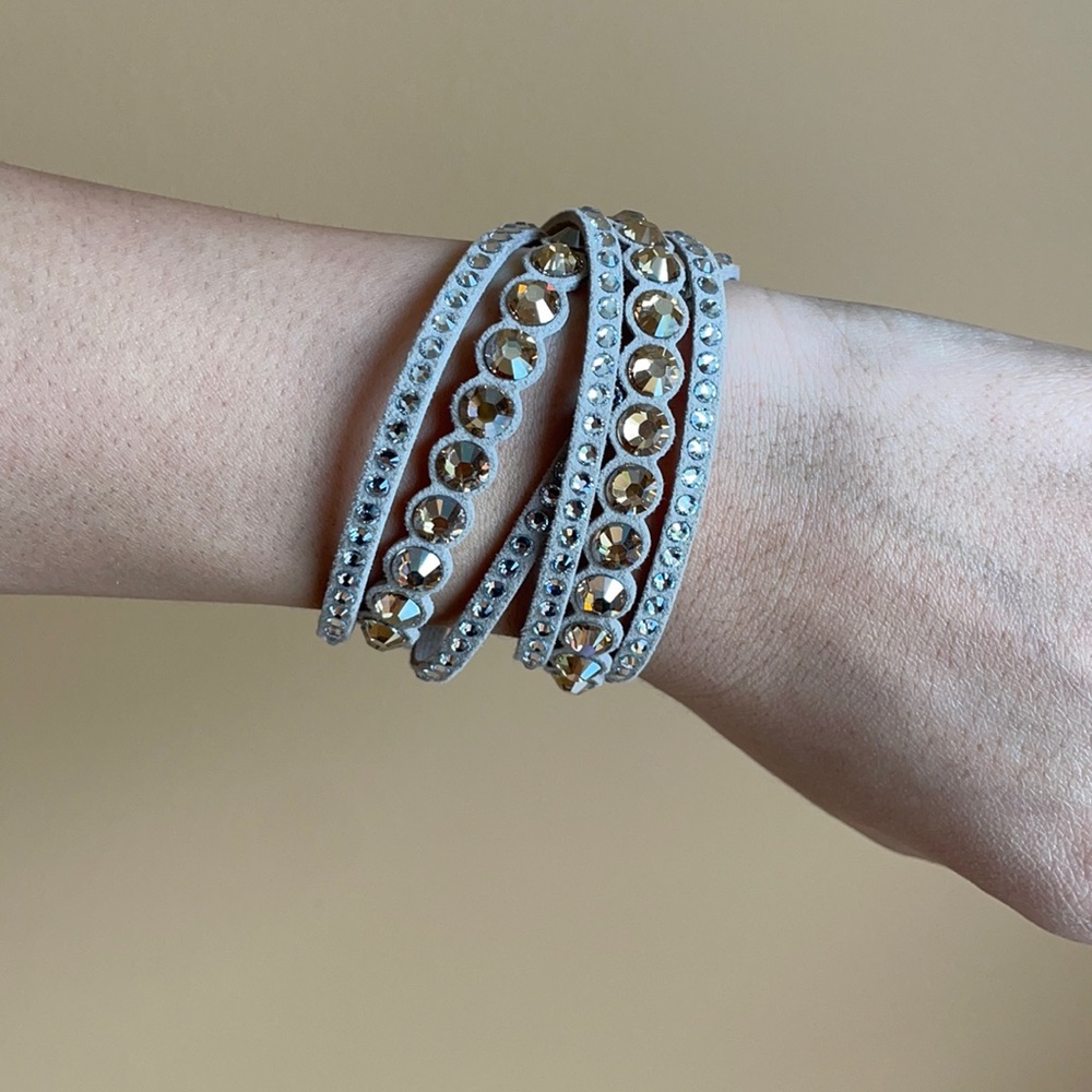 Swarovski Suede wrap bracelet